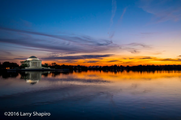 Jefferson Memorial at sunset Jefferson Memorial at sunset