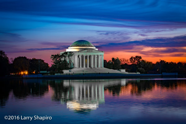 Jefferson Memorial at sunset Jefferson Memorial at sunset