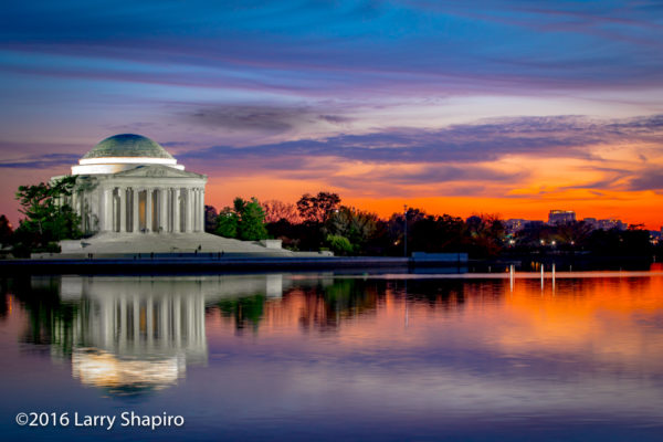 Jefferson Memorial at sunset Jefferson Memorial at sunset