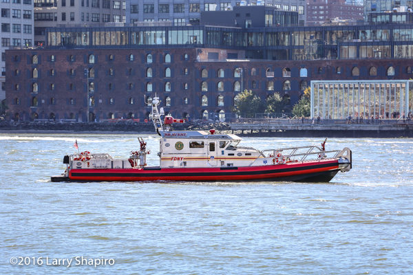 FDNY Fire Boat Marine 6 'The Bravest' on the East River