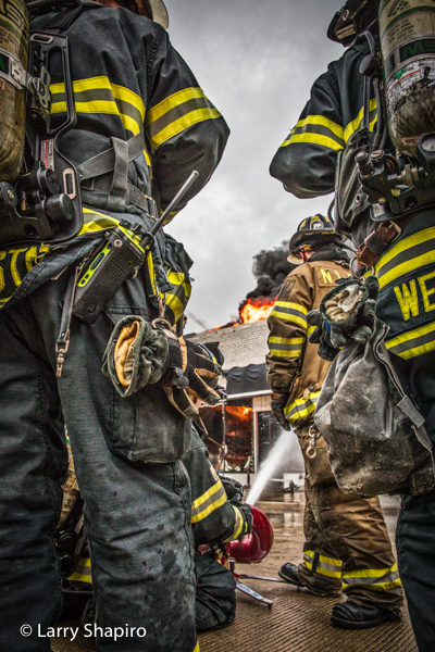 image of Firefighters adjusted using Adobe Lightroom