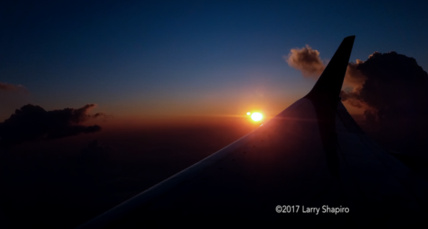 Birmingham sunset from 18,000 feet