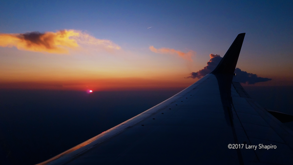 Birmingham sunset from 18,000 feet