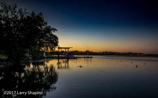 sunset on the Potomac River