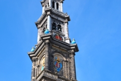 Colorful accents to a cathedral in Amsterdam
