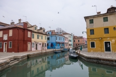 homes in Burano are painted bight colors