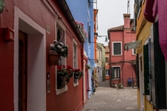 narrow streets on Burano