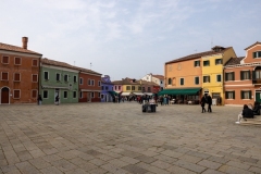 the central square in Burano