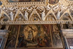 ornate painting and ceiling