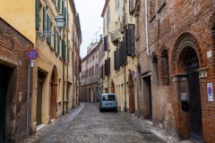 a classic cobblestone street