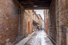 narrow street in Ferrara