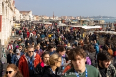 Crowds in Venice Italy during Carnival