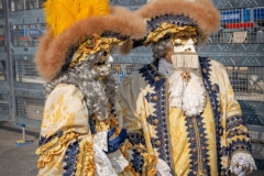 People in costume for Carnival in Italy