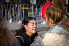 face painting during Carnival in Italy