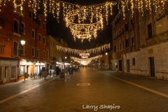 Venice street at night